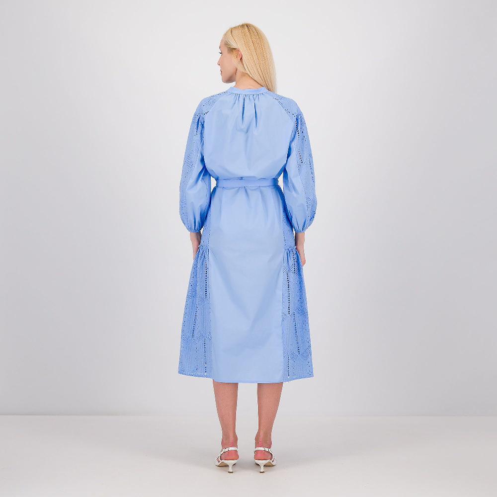 QVC PALAZZO MODA Abito Chemisier In Sangallo Cotone Con Popeline E Nappine