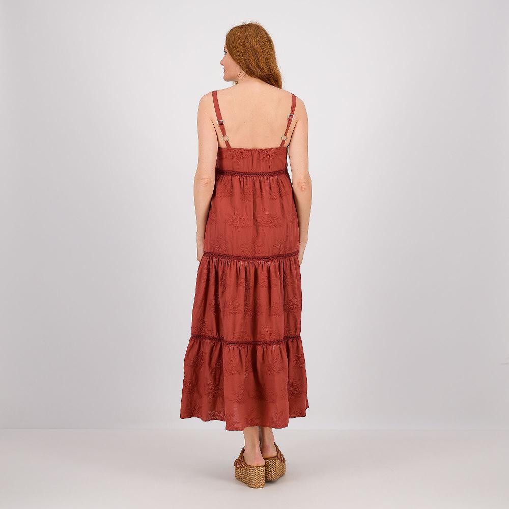 QVC PALAZZO MODA Abito Lungo Con Spalline In Cotone Ricamato