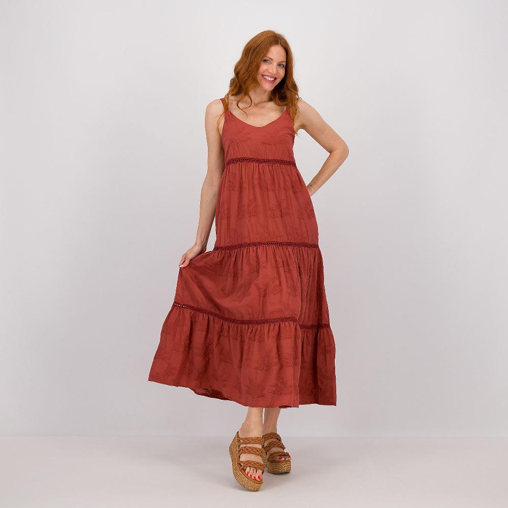 QVC PALAZZO MODA Abito lungo con spalline in cotone ricamato