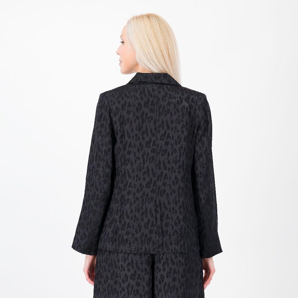 QVC PALAZZO MODA Blazer In Raso Jacquard Leopardato