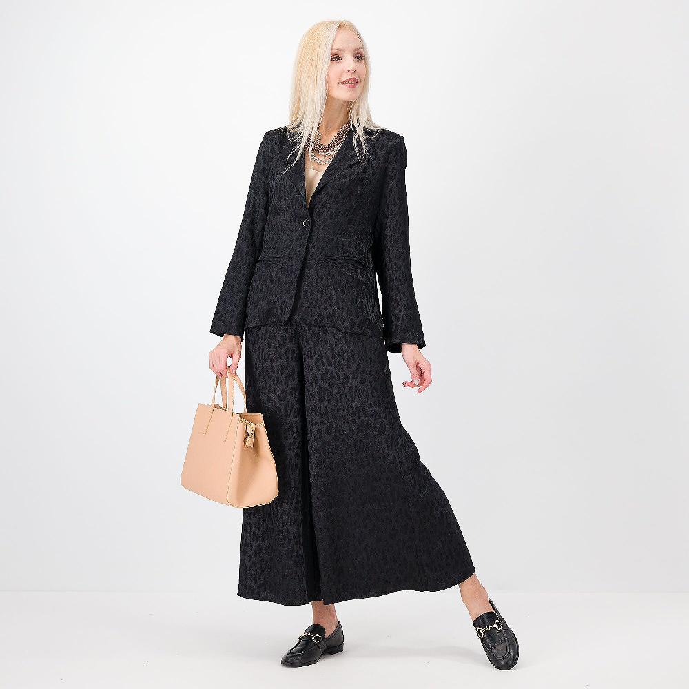 QVC PALAZZO MODA Blazer In Raso Jacquard Leopardato