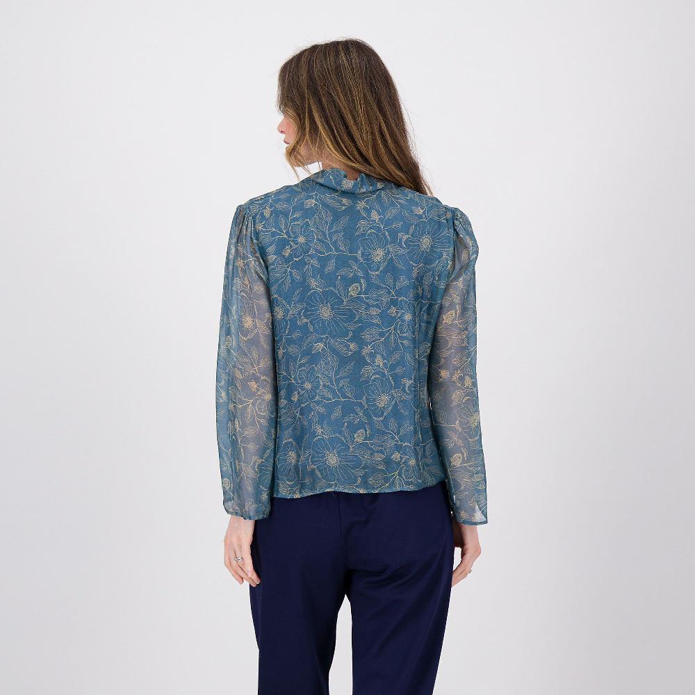 QVC PALAZZO MODA Blusa In Chiffon Di Viscosa E Seta Con Stampa