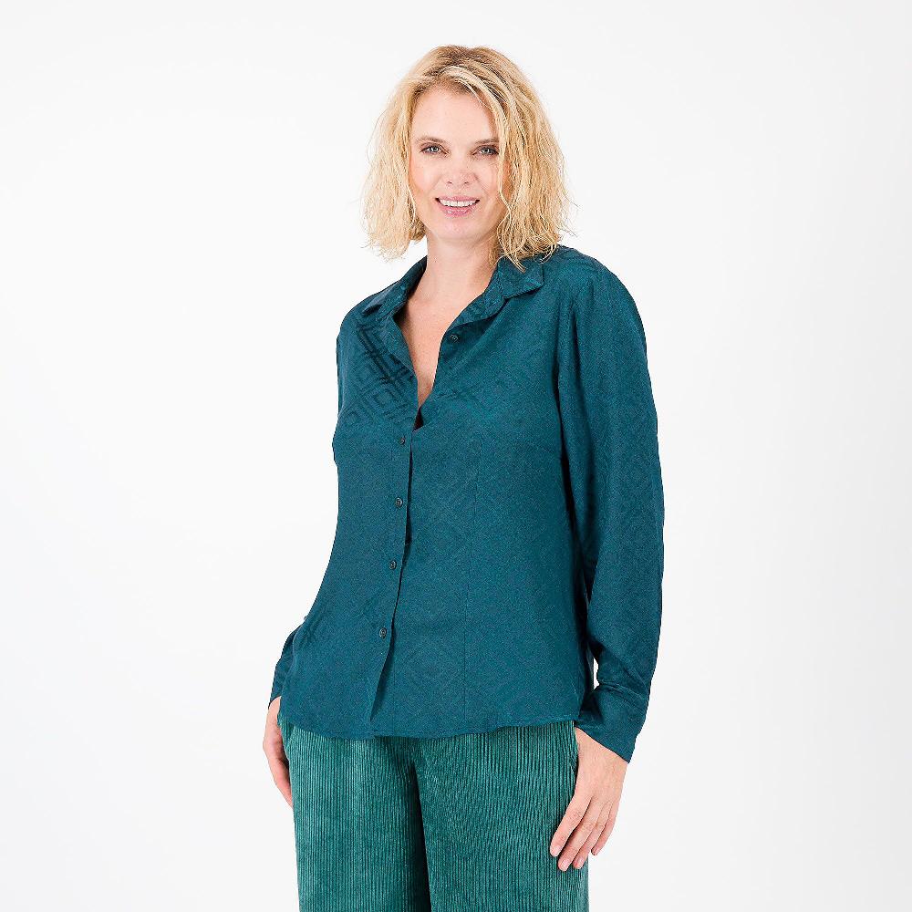 QVC PALAZZO MODA Camicia in raso fantasia geometrica