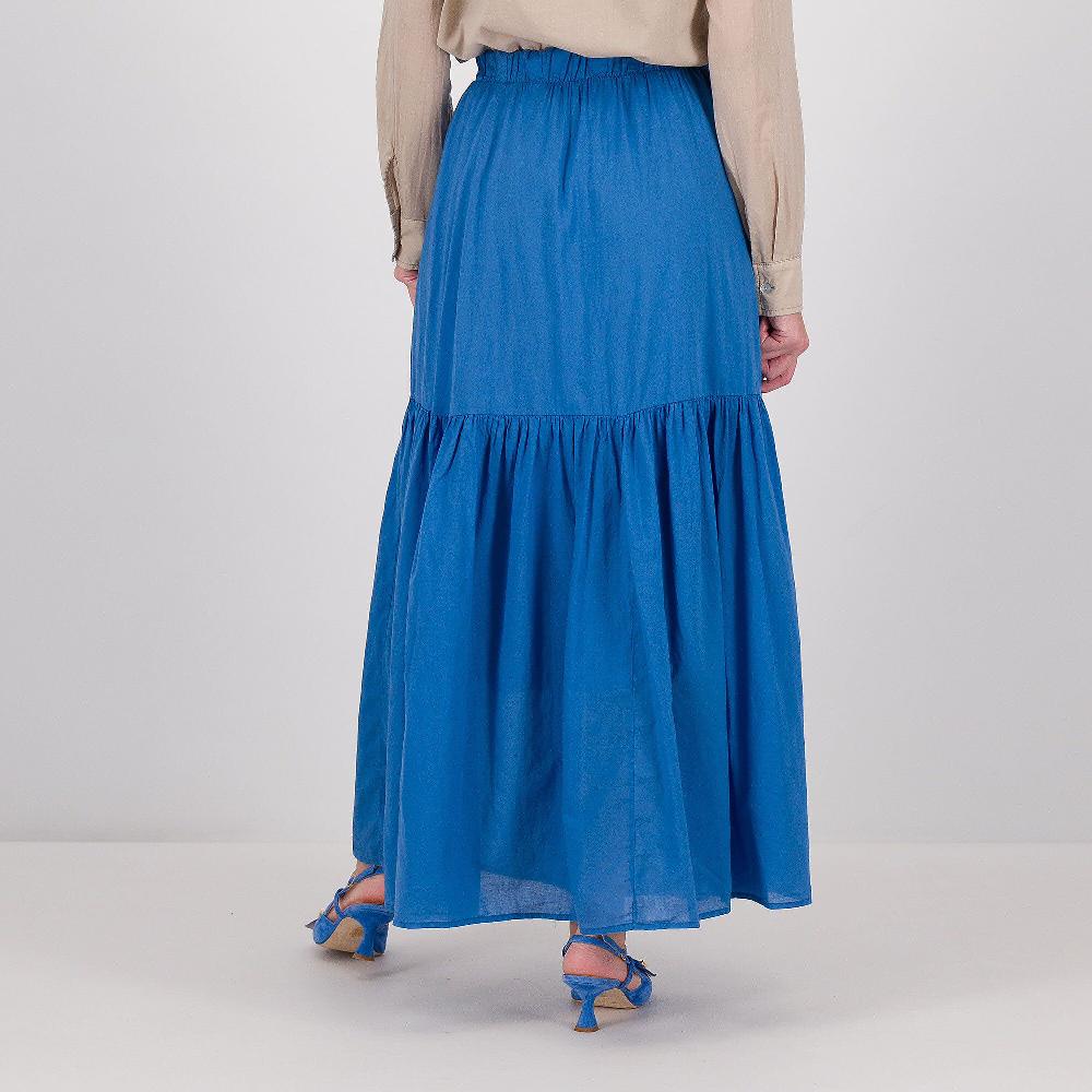 QVC PALAZZO MODA Gonna Lunga A Balze In Mussola Di Cotone