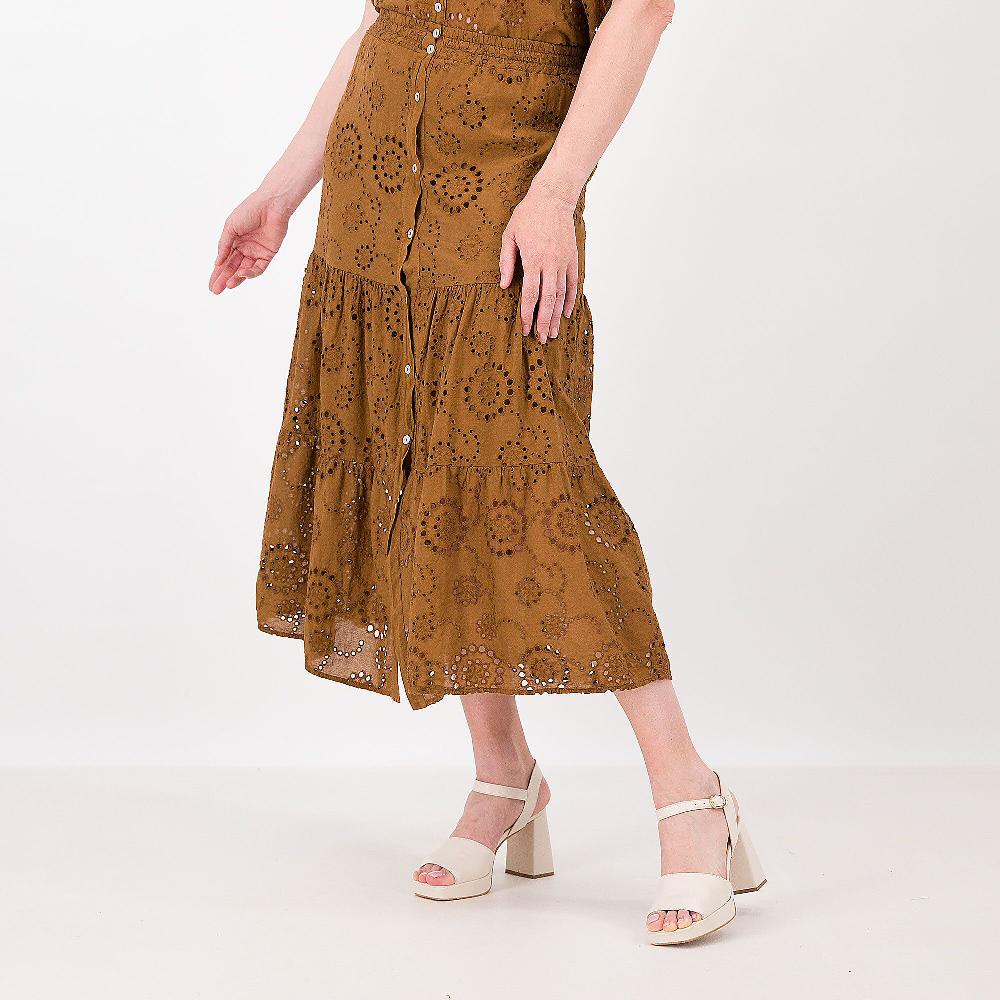 QVC PALAZZO MODA Gonna lunga Pizzo sangallo 100% cotone Made in Italy