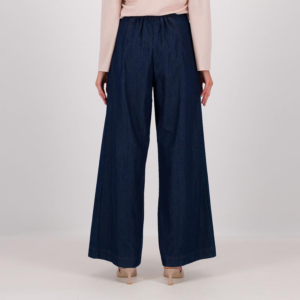 QVC PALAZZO MODA Jeans Gamba Ampia Con Pinces E Tasche Laterali Con Zip