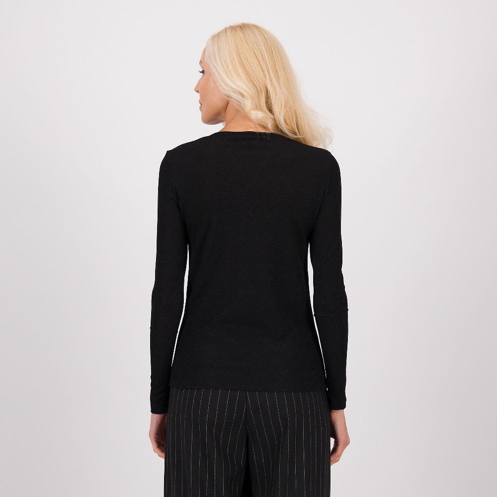 QVC PALAZZO MODA Maglia A Costina Girocollo In Tessuto Viscosa Con Lamè
