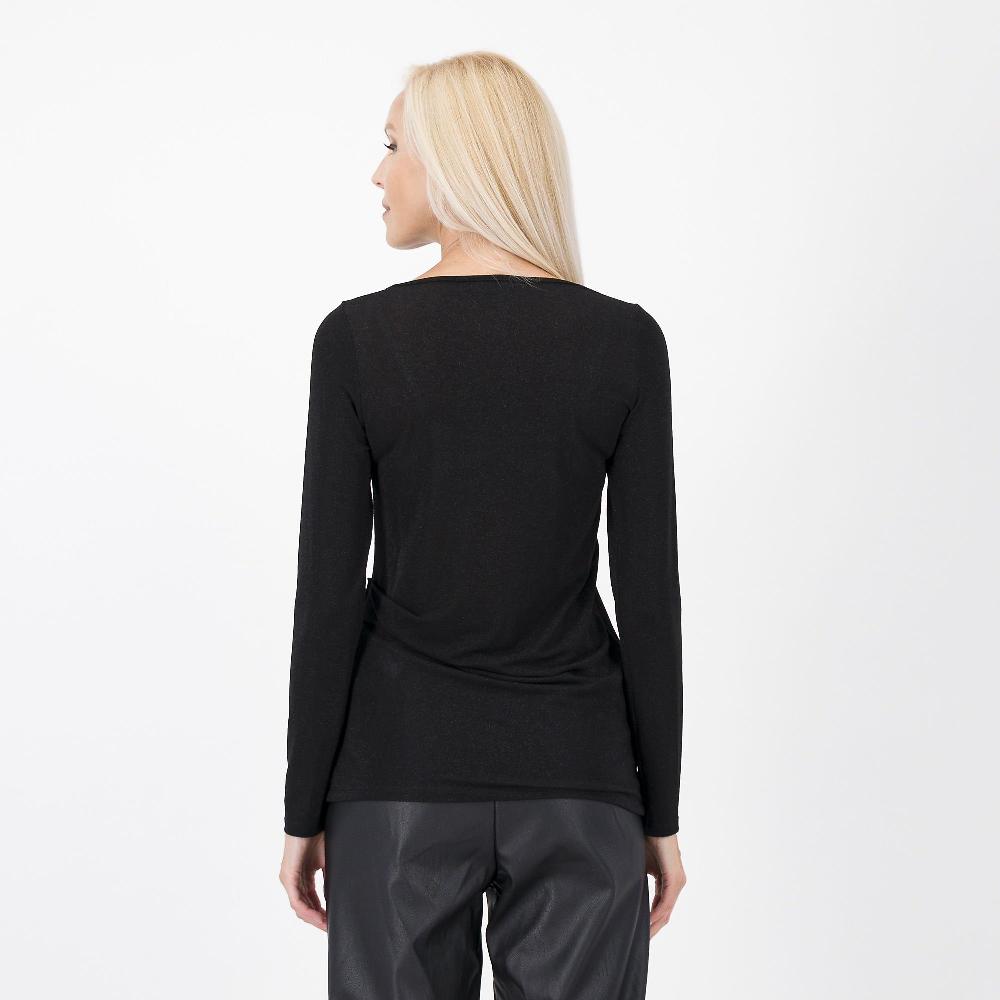 QVC PALAZZO MODA Maglia In Tessuto Lamé Con Drappeggio
