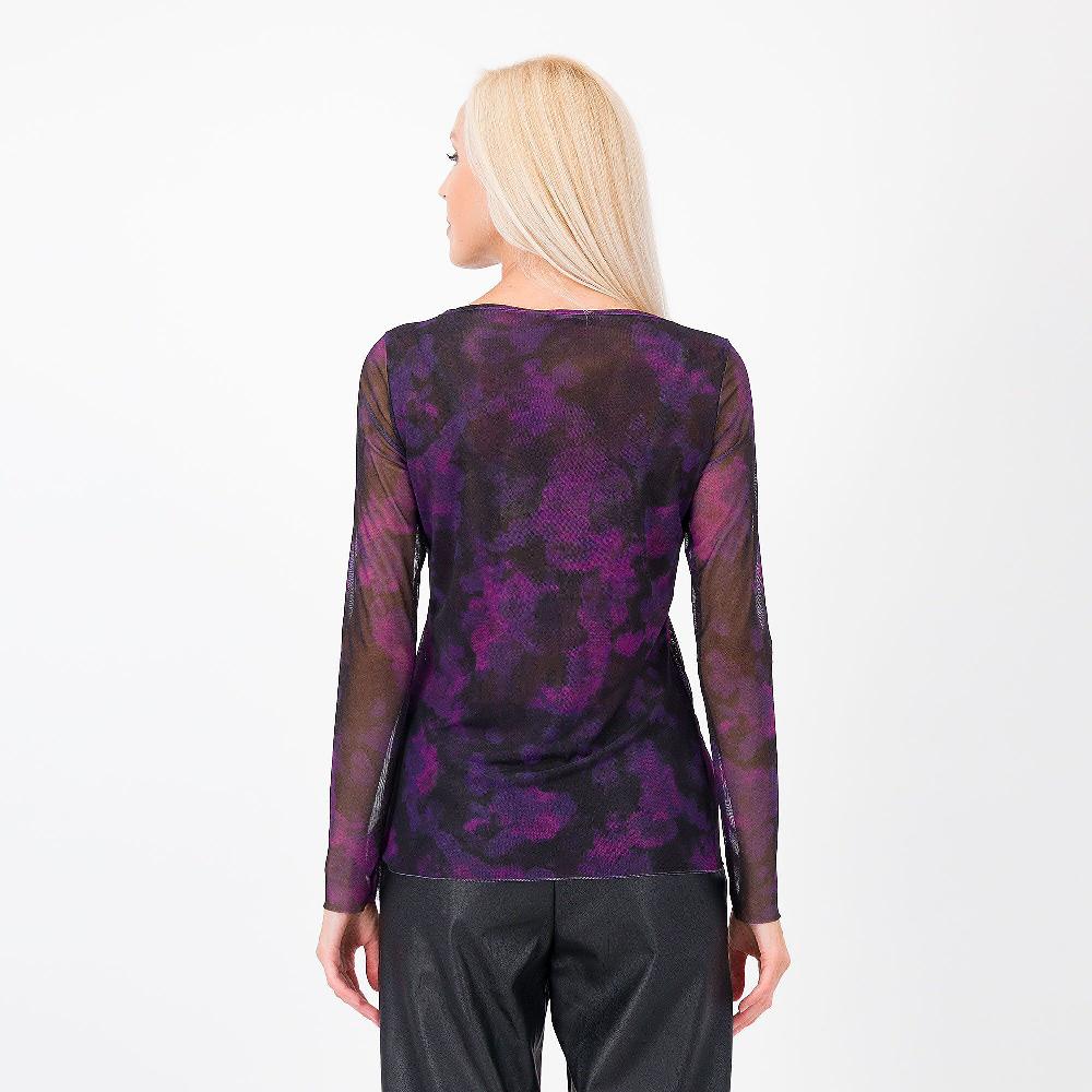 QVC PALAZZO MODA Maglia In Tulle Fantasia Maniche Lunghe