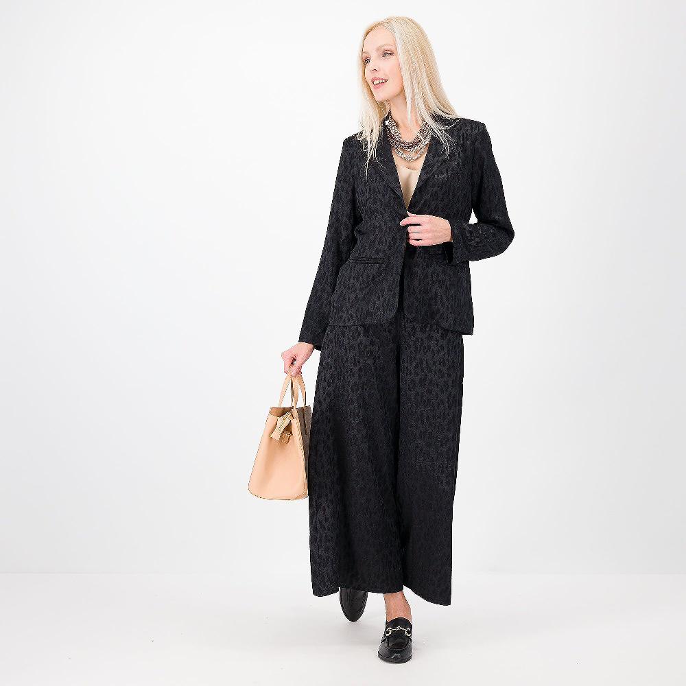 QVC PALAZZO MODA Pantagonna Lunga In Raso Di Viscosa Fantasia Leopardata