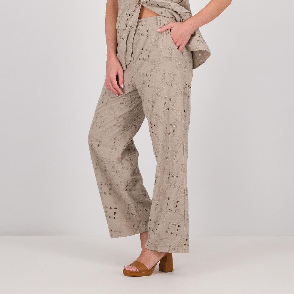 QVC PALAZZO MODA Pantalone in pizzo sangallo ricamato