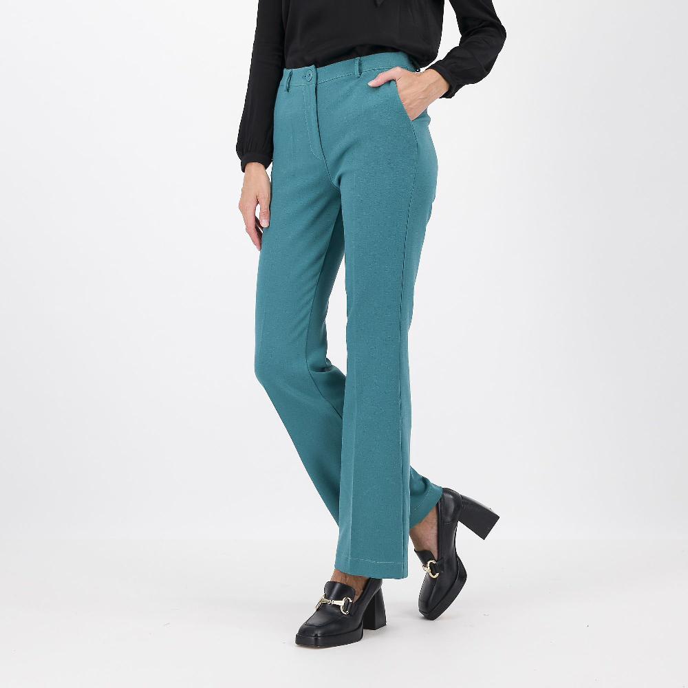 QVC PALAZZO MODA Pantaloni a zampetta tessuto cadi misto viscosa