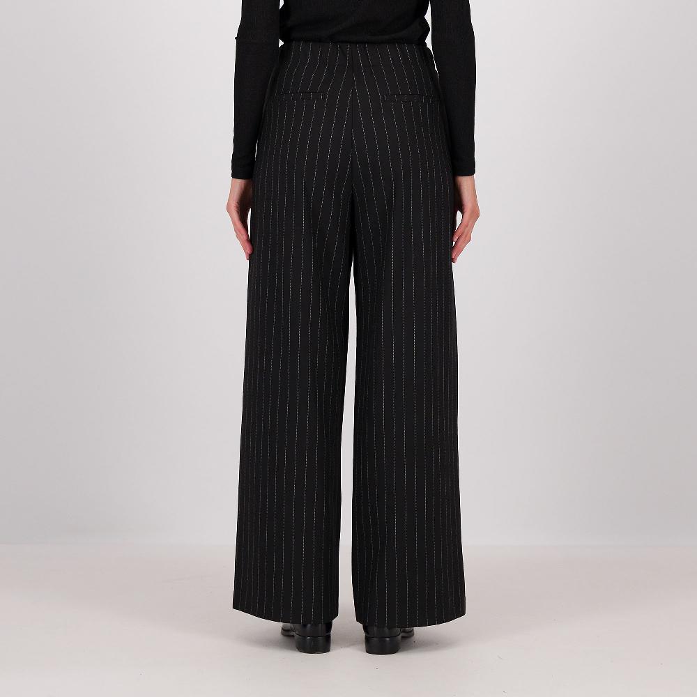 QVC PALAZZO MODA Pantaloni Ampi In Flanella Gessata Misto Viscosa