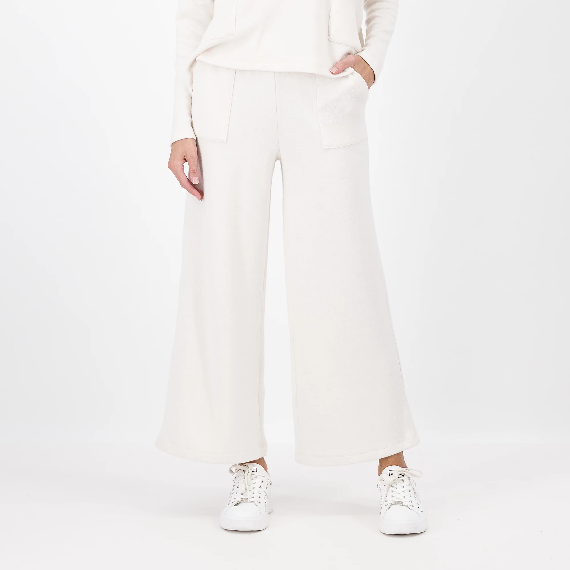 QVC PALAZZO MODA Pantaloni ampi in maglia misto viscosa