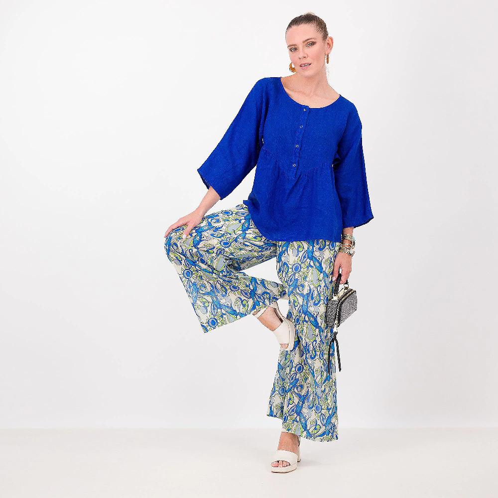 QVC PALAZZO MODA Pantaloni Ampi In Mussola Di Cotone