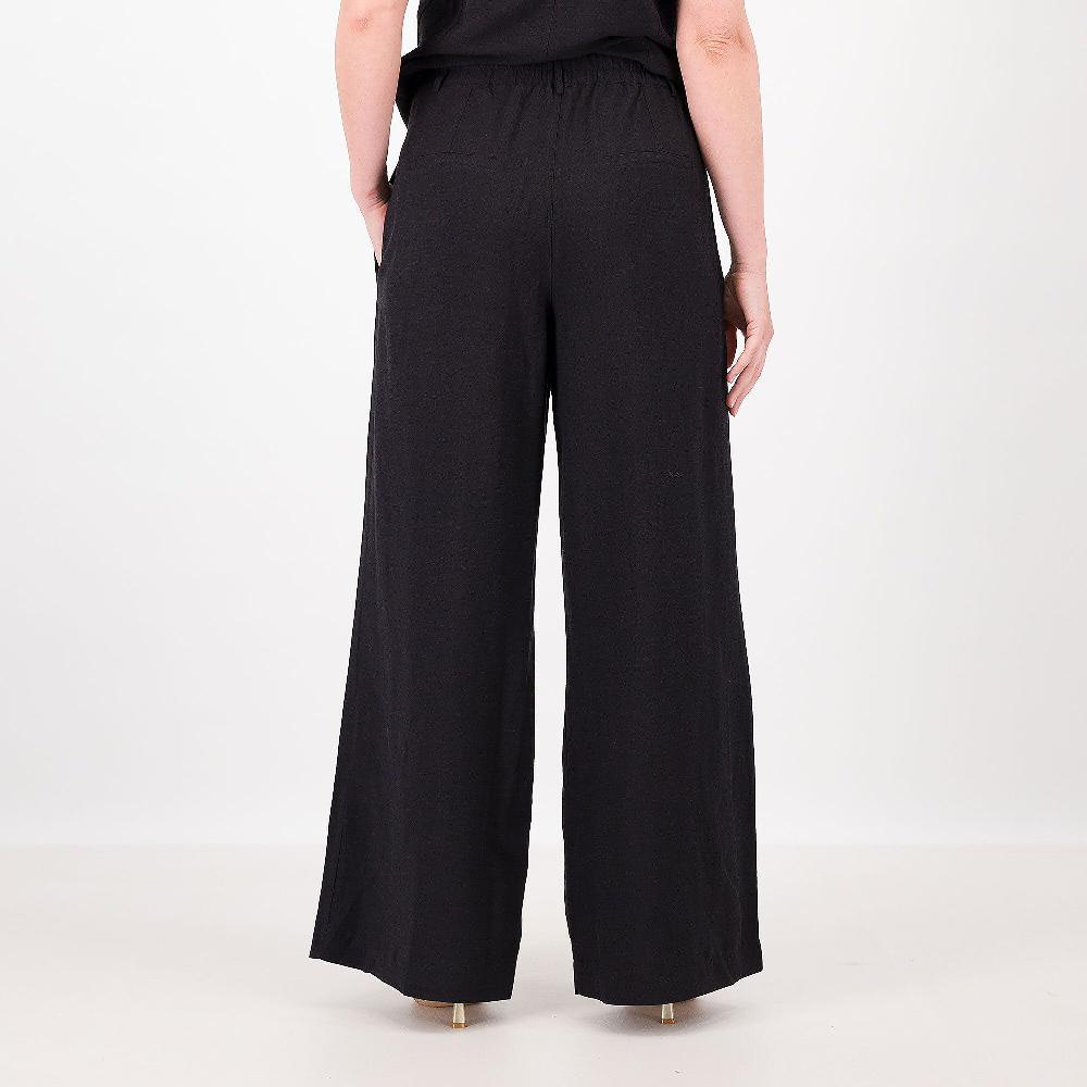 QVC PALAZZO MODA Pantaloni Palazzo Viscosa E Lino Bottone Madreperla Made In Italy
