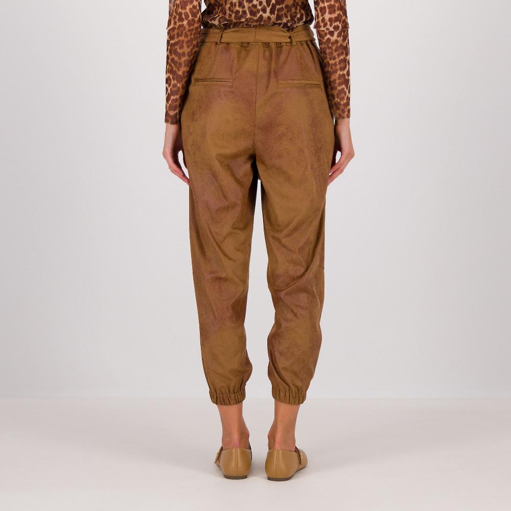 QVC PALAZZO MODA Pantaloni Tessuto Effetto Vintage Con Cintura