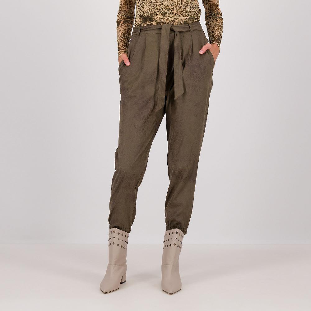 QVC PALAZZO MODA Pantaloni tessuto effetto vintage con cintura