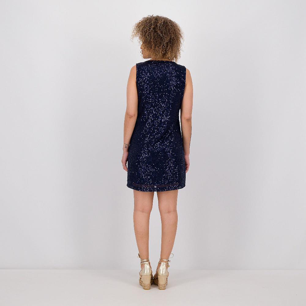 QVC PARKER & ROWE Abito Corto A Tubino Smanicato Con Paillettes