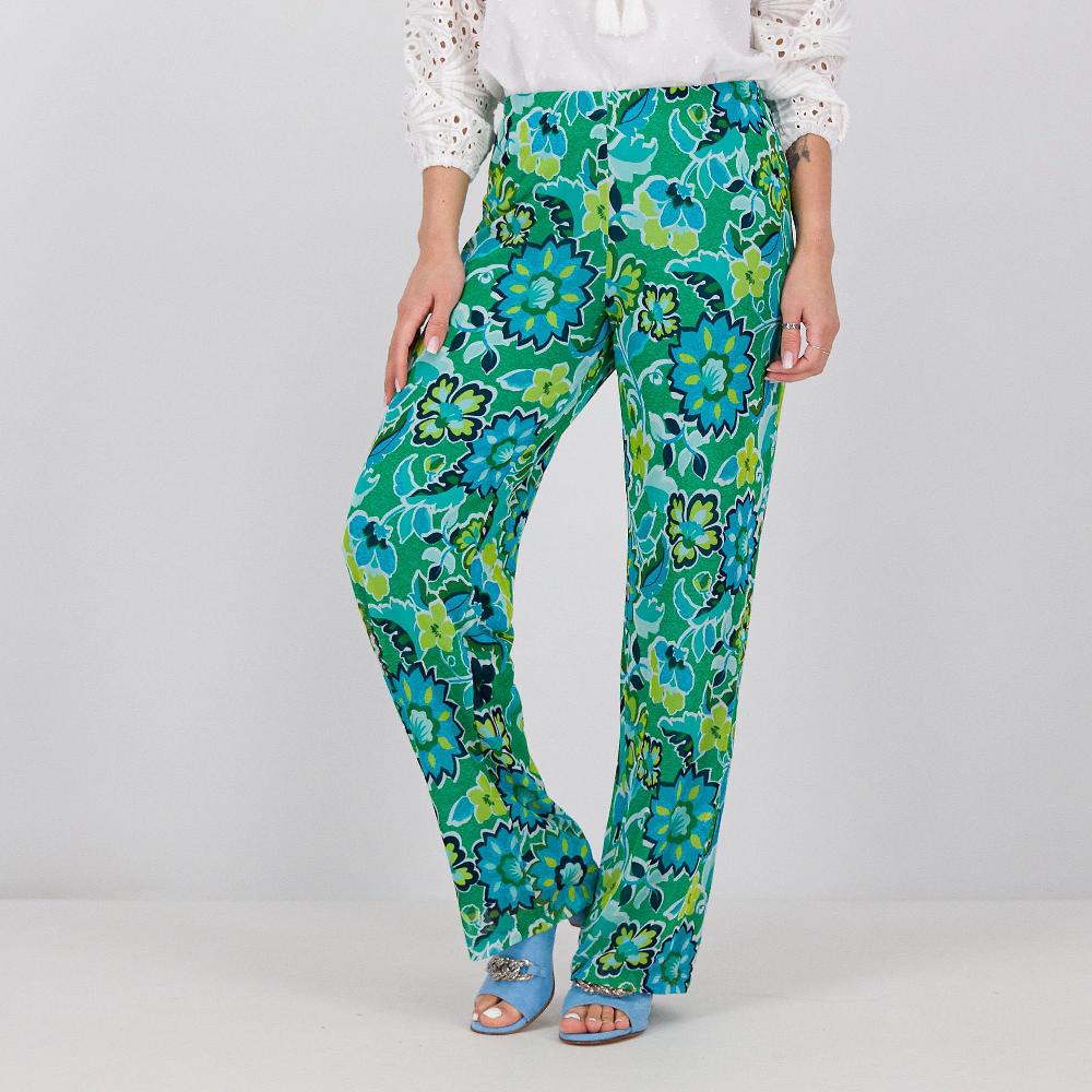 QVC PARKER & ROWE Pantaloni doppiati fantasia con gamba ampia