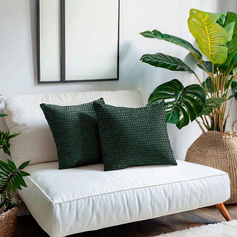 QVC Paulato by Ga.i.co Set 2 copricuscini in tessuto bielastico elasticizzato