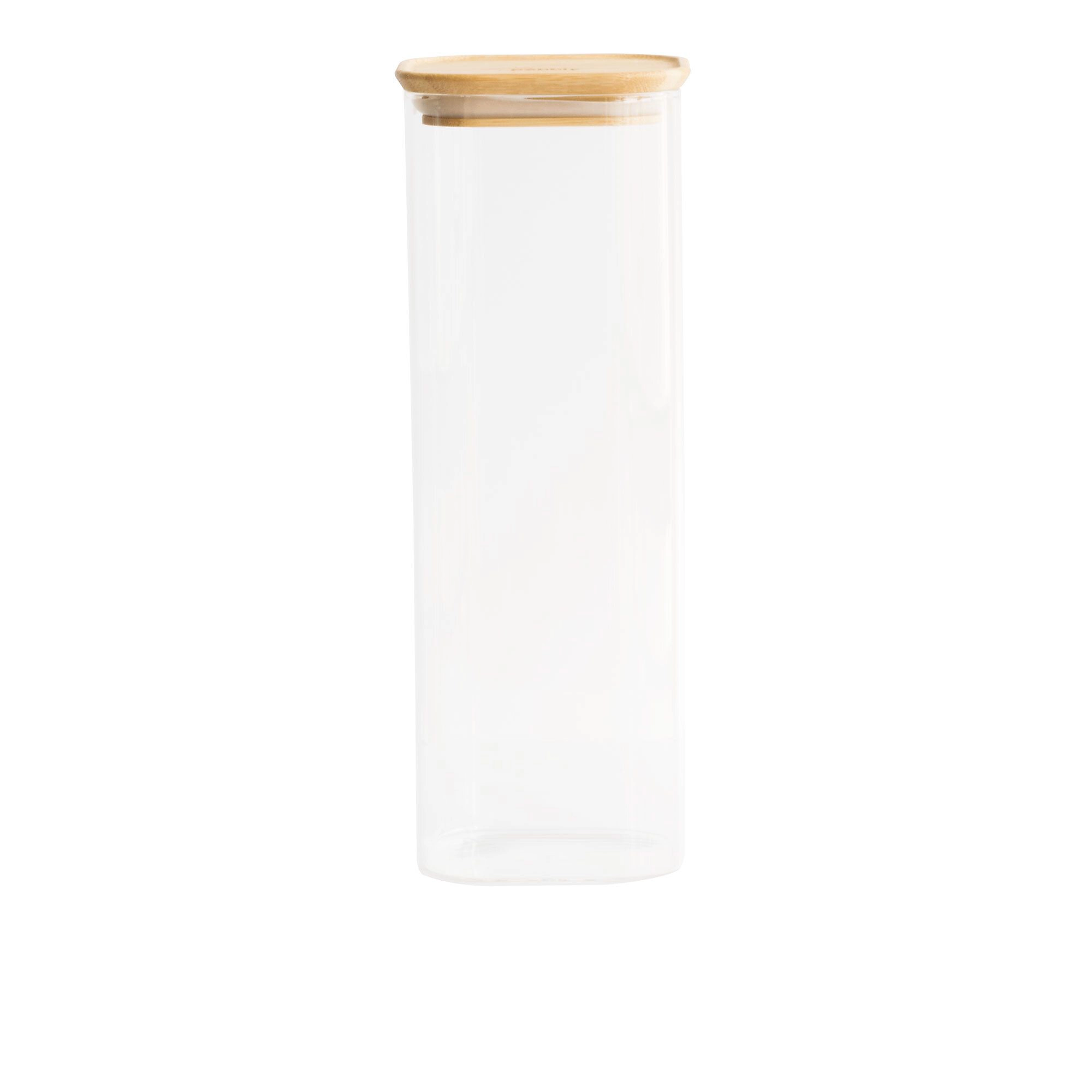 QVC Pebbly Contenitore da 2200 ml in vetro con tappo in bambù