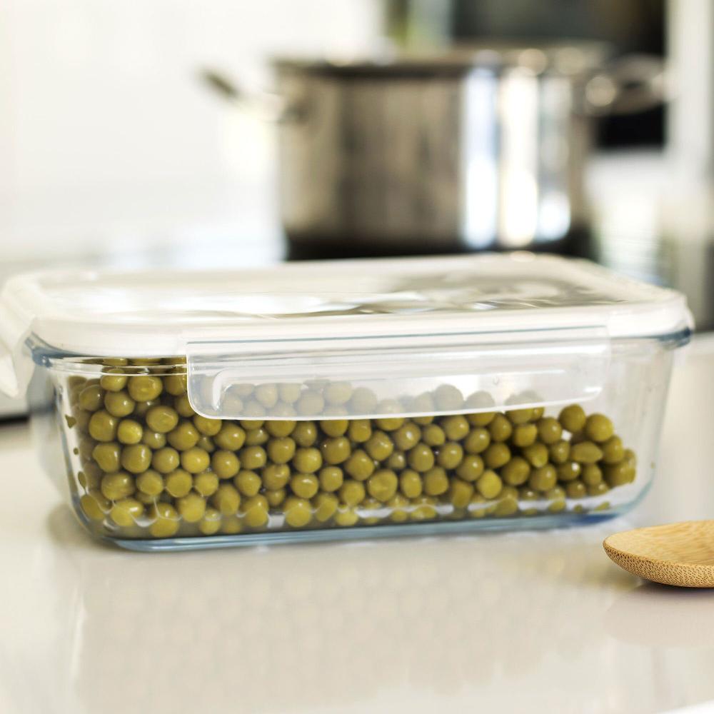 QVC Pebbly Contenitore in vetro x alimenti rettangolare 1500ml