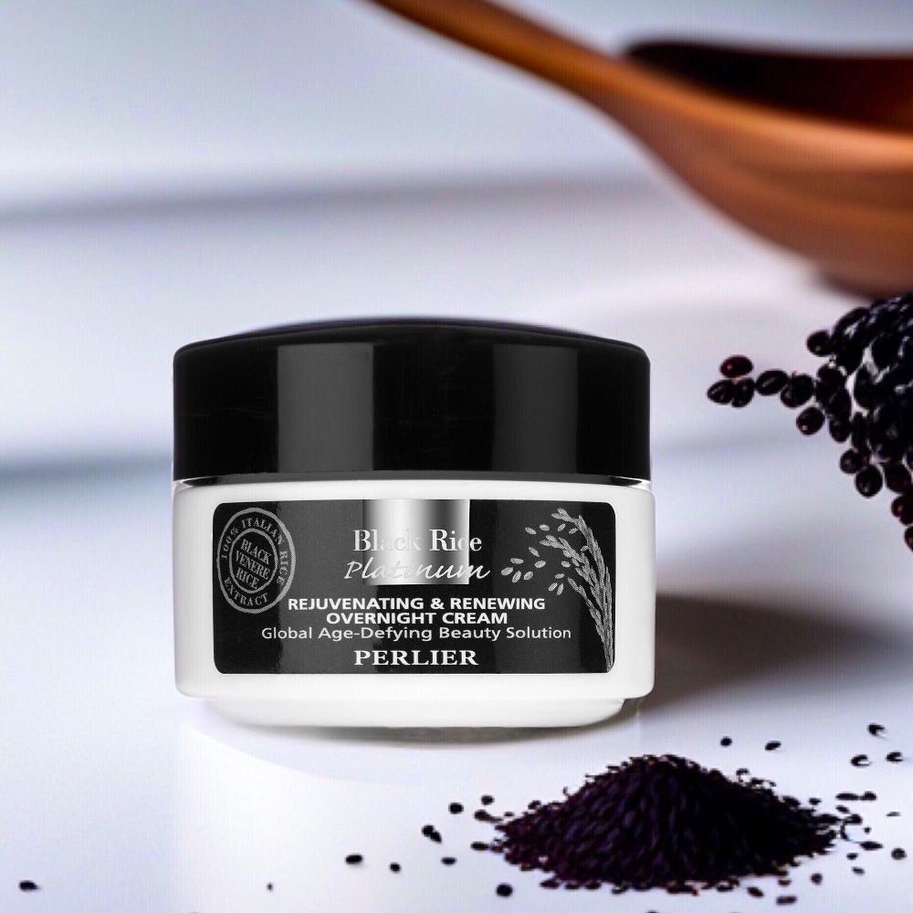 QVC Perlier Crema Viso Notte Antirughe Black Rice Platinum