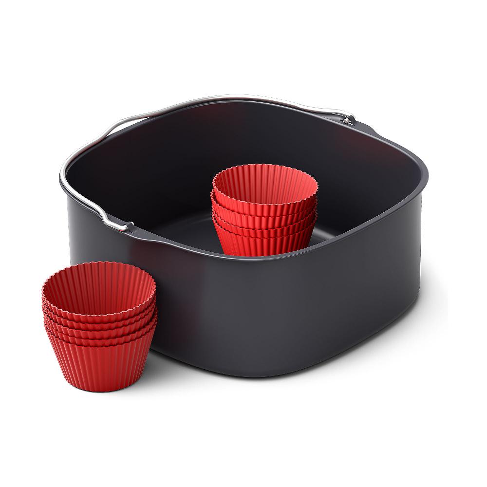 QVC Philips Accessorio Airfryer XXL: 9 stampi muffin teglia ricettario