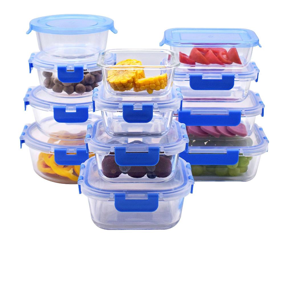 QVC Pie Lock 12 Contenitori Per Alimenti In Vetro Borosilicato