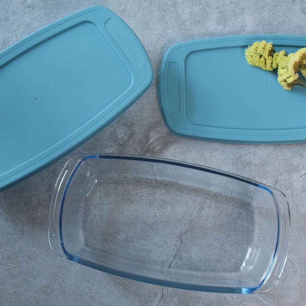 QVC Pie Lock 2 Contenitori Rettangolari In Vetro Da 1800 Ml