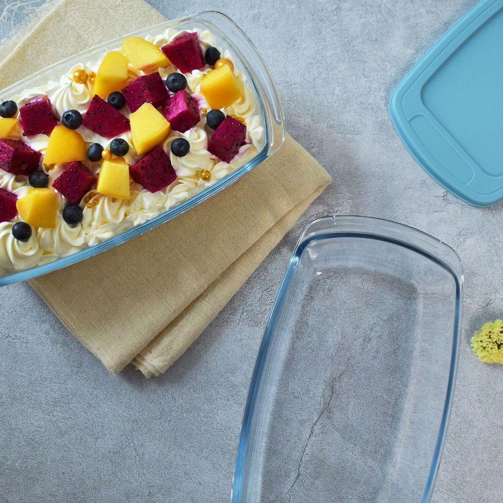 QVC Pie Lock 2 contenitori rettangolari in vetro da 1800 ml