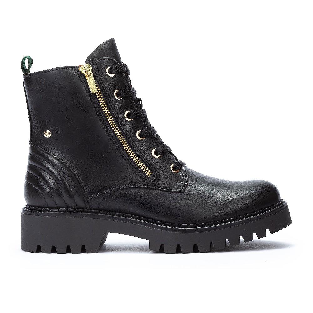 QVC Pikolinos Biker In Pelle Con Borchiette E Zip Laterale