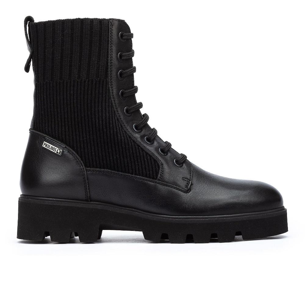 QVC Pikolinos Biker In Pelle Con Inserti In Tessuto E Zip