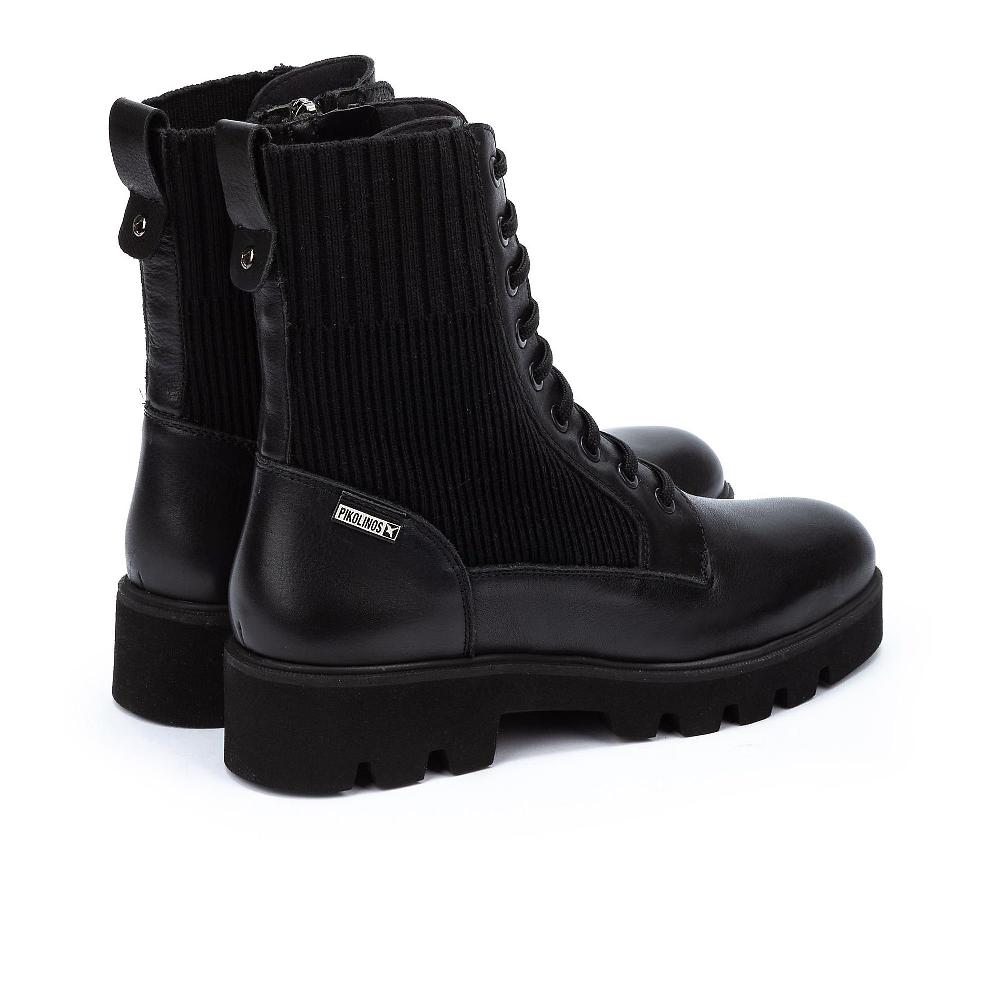 QVC Pikolinos Biker In Pelle Con Inserti In Tessuto E Zip