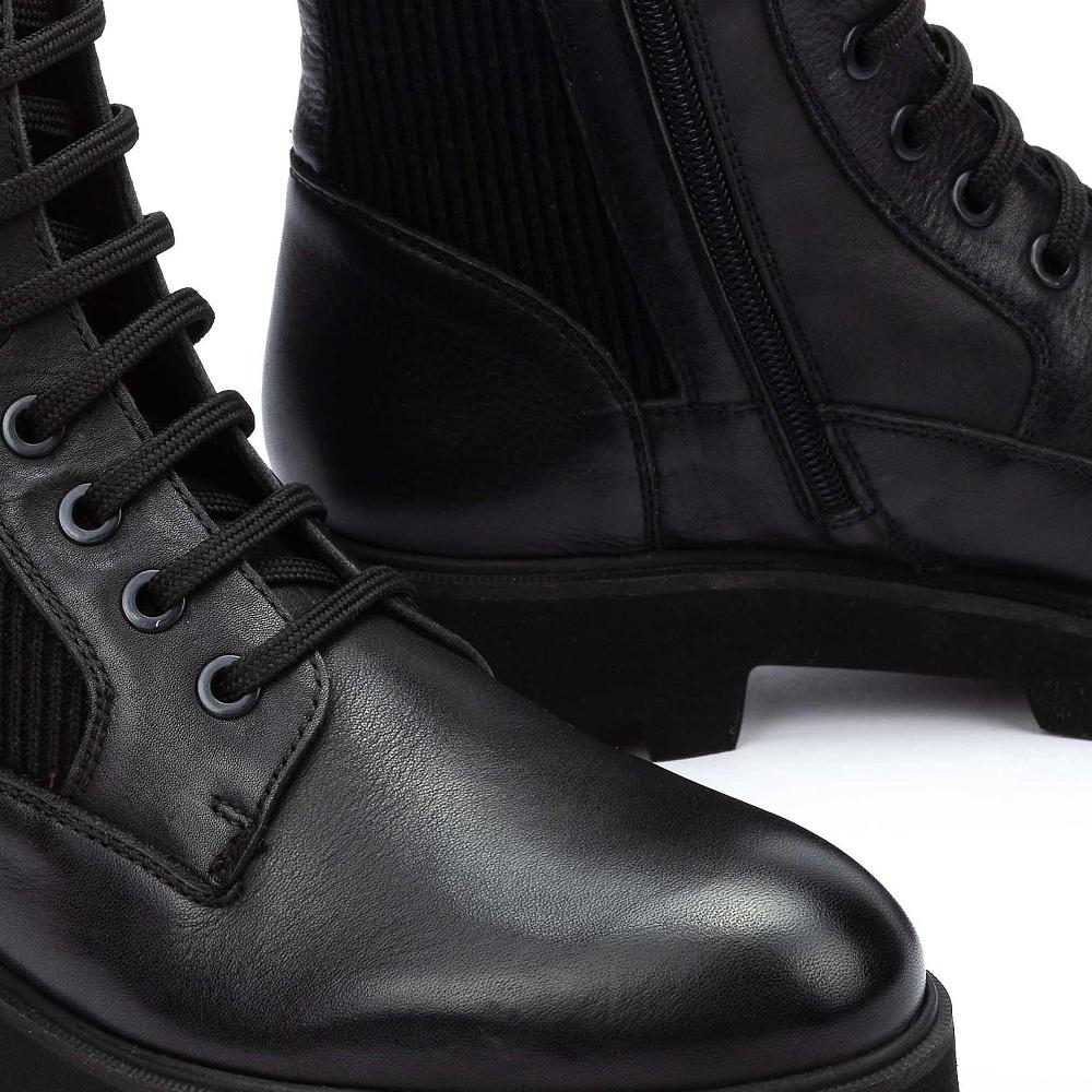 QVC Pikolinos Biker In Pelle Con Inserti In Tessuto E Zip