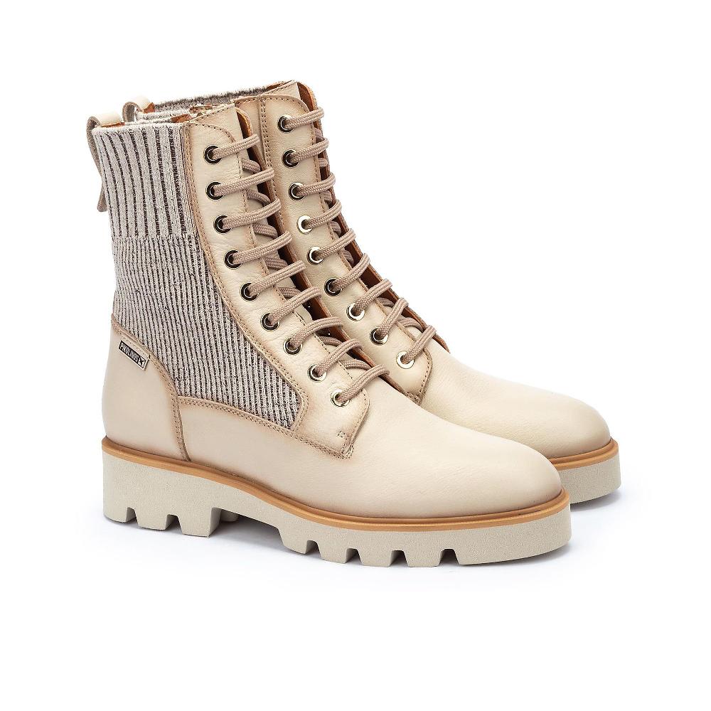 QVC Pikolinos Biker in pelle con inserti in tessuto e zip