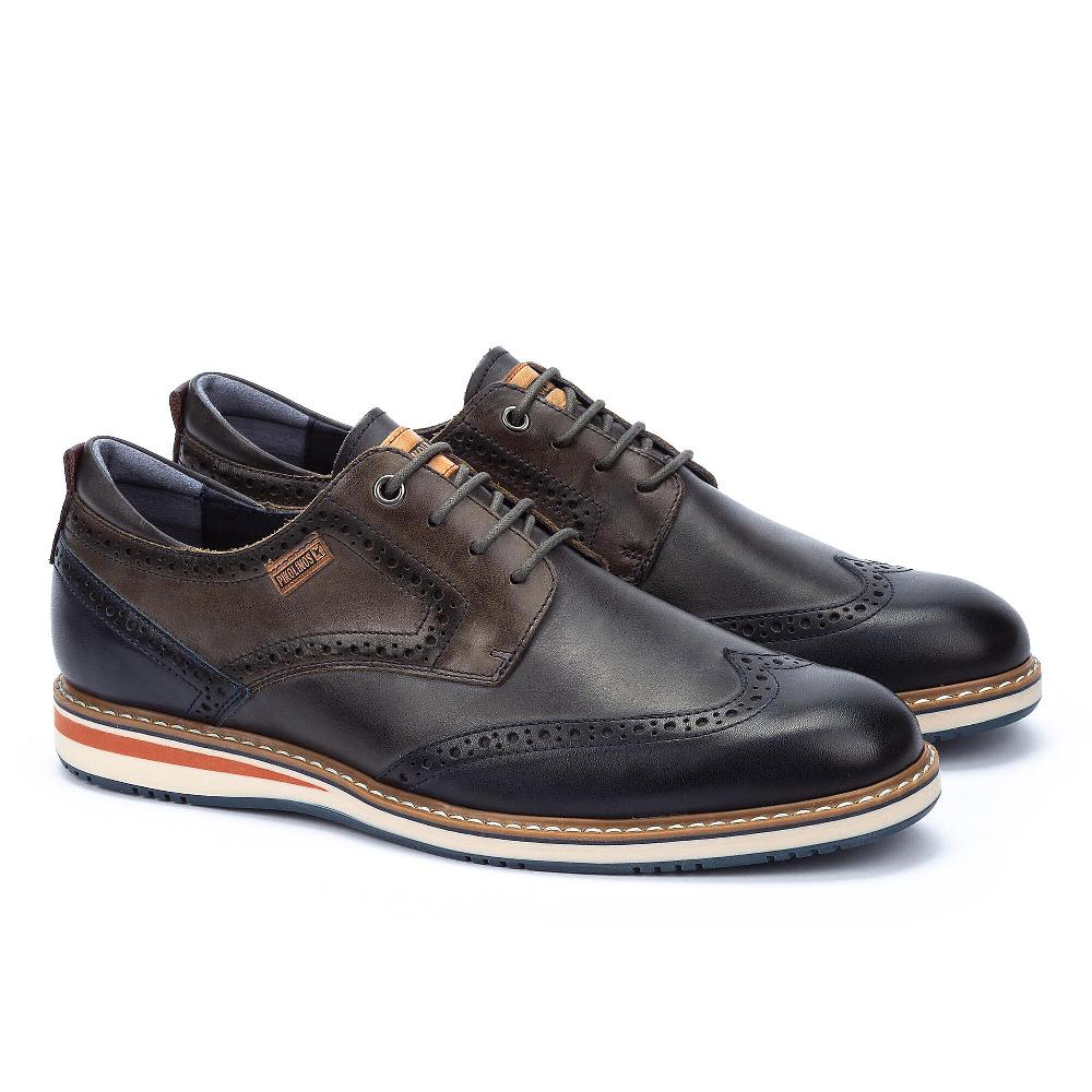 QVC Pikolinos Francesine da uomo in pelle traforata soletta removibile