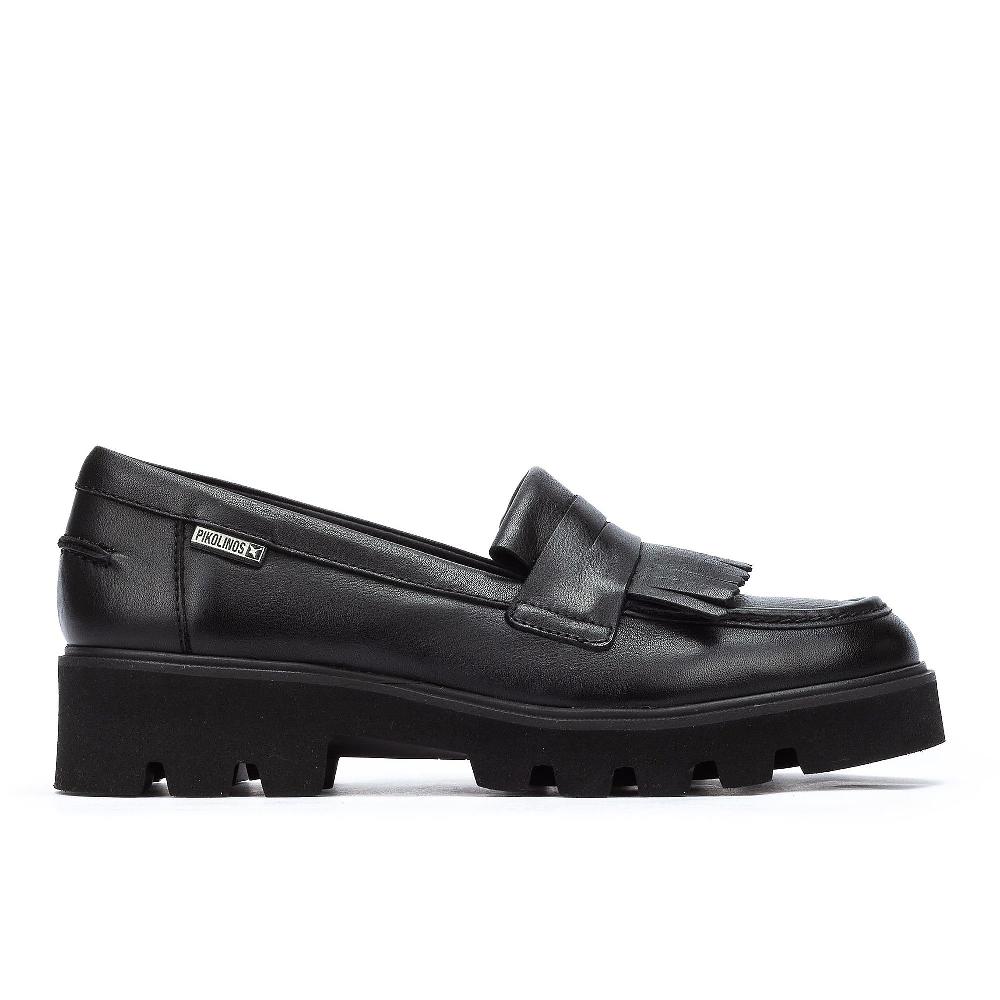 QVC Pikolinos Mocassino In Pelle Con Frange E Suola Chunky
