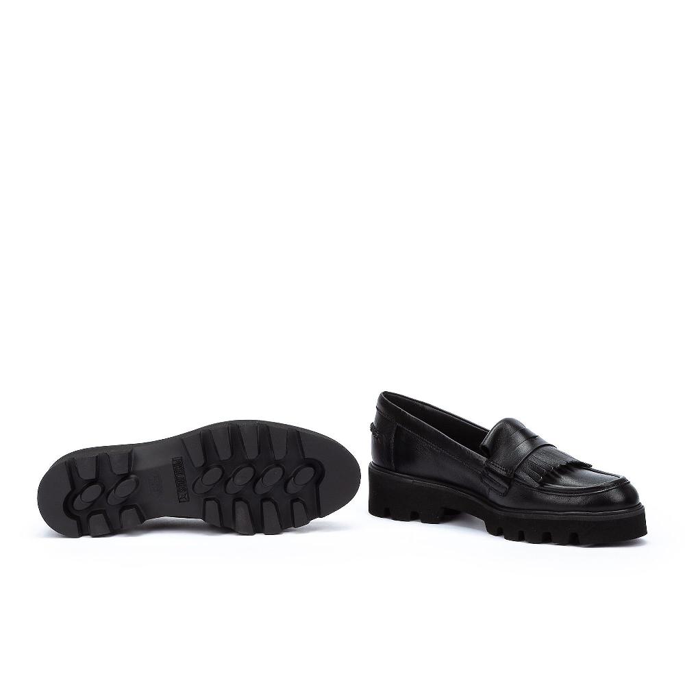 QVC Pikolinos Mocassino In Pelle Con Frange E Suola Chunky