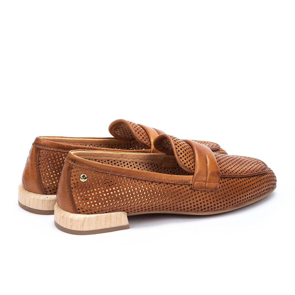 QVC Pikolinos Mocassino In Pelle Tomaia Traforata Soletta Removibile Tacco 2 Cm