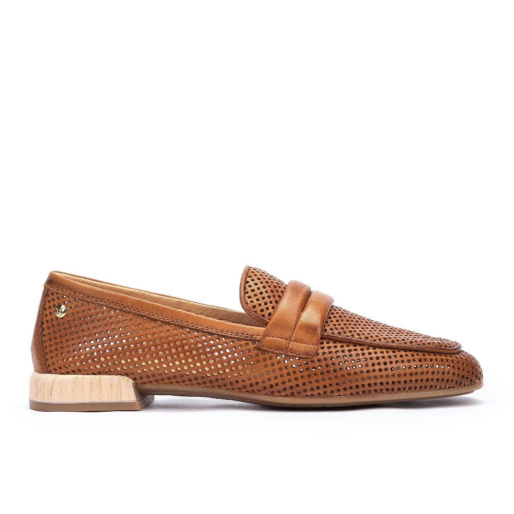 QVC Pikolinos Mocassino In Pelle Tomaia Traforata Soletta Removibile Tacco 2 Cm
