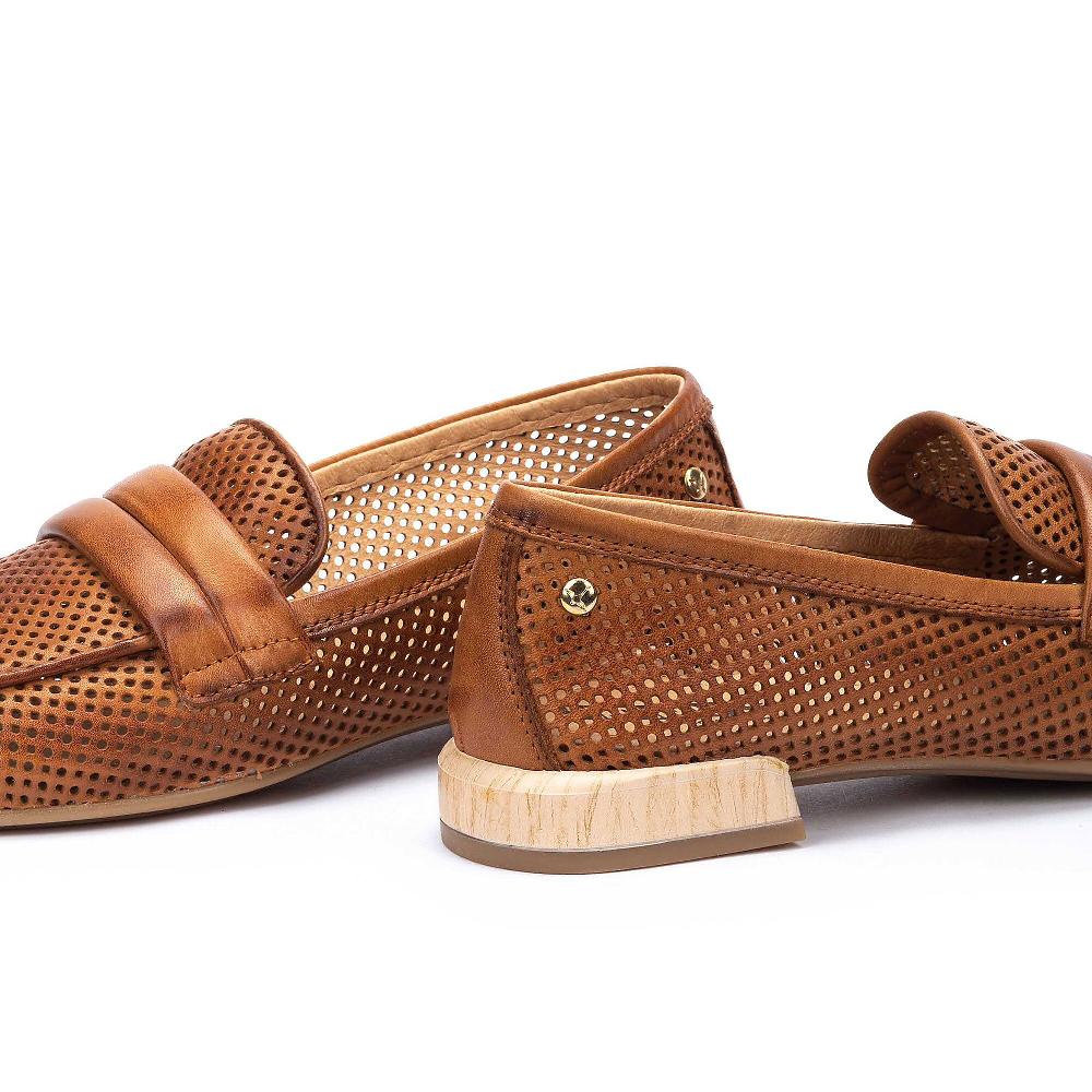 QVC Pikolinos Mocassino In Pelle Tomaia Traforata Soletta Removibile Tacco 2 Cm