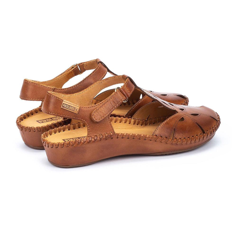 QVC Pikolinos Sandali A T Con Punta Traforata E Chiusura Con Velcro