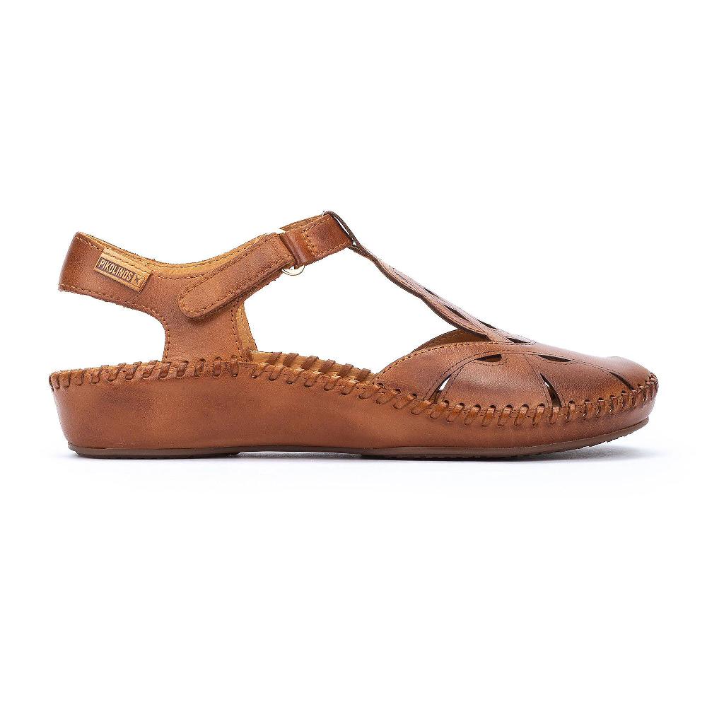 QVC Pikolinos Sandali A T Con Punta Traforata E Chiusura Con Velcro