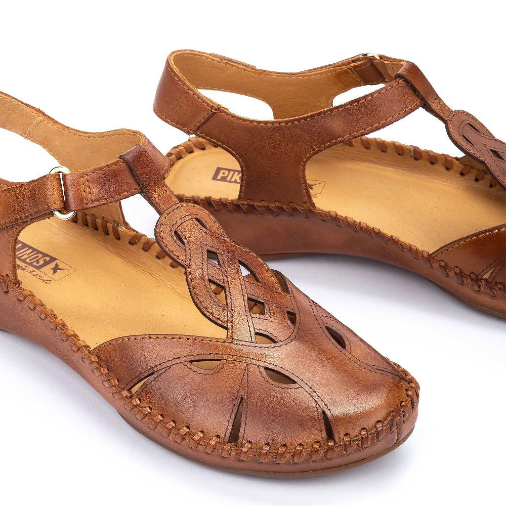 QVC Pikolinos Sandali A T Con Punta Traforata E Chiusura Con Velcro