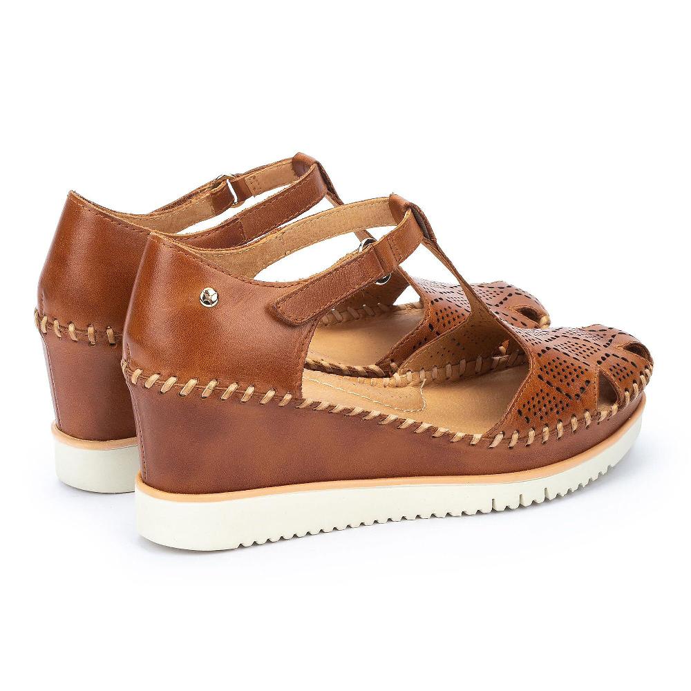 QVC Pikolinos Sandali A T In Pelle Traforati Con Zeppa 7 Cm