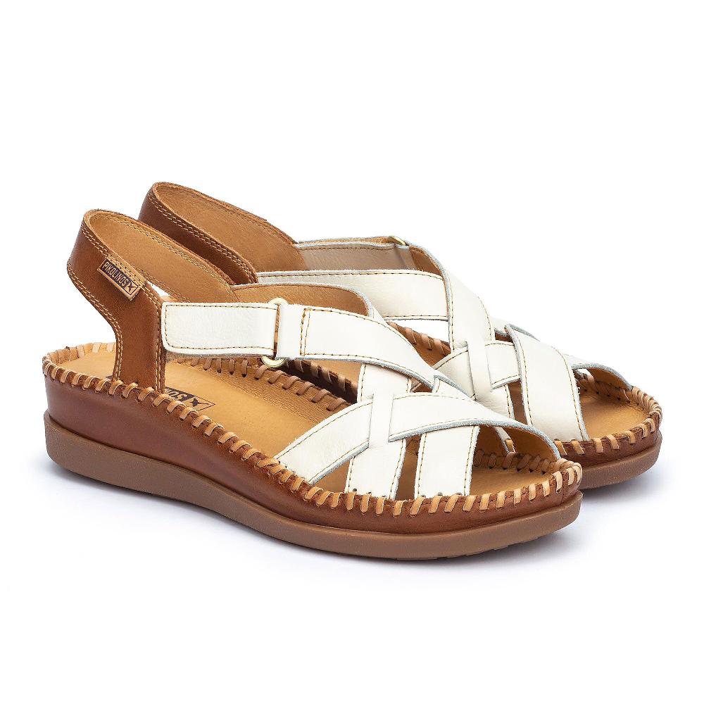 QVC Pikolinos Sandali in pelle a fasce incrociate con velcro