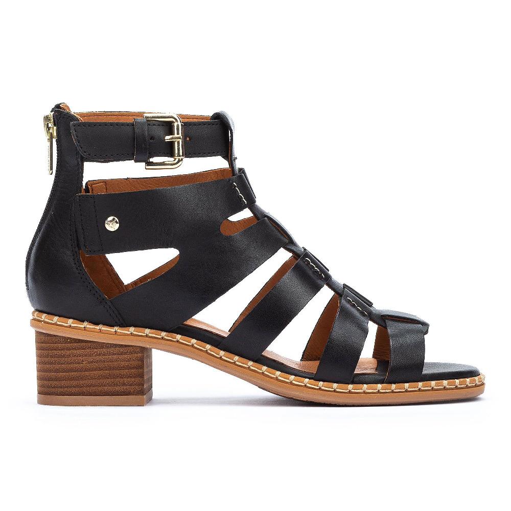 QVC Pikolinos Sandali In Pelle Con Chiusura Alla Caviglia E Tacco 5 Cm