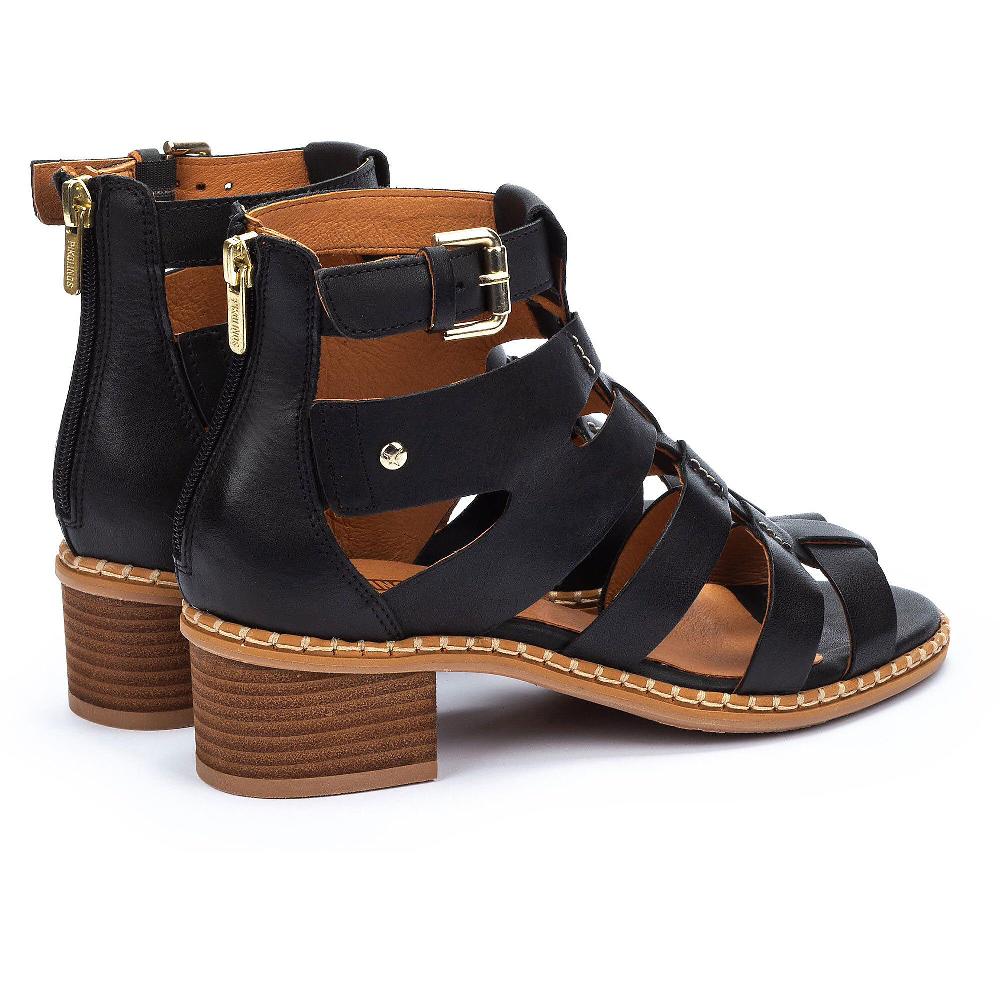 QVC Pikolinos Sandali In Pelle Con Chiusura Alla Caviglia E Tacco 5 Cm